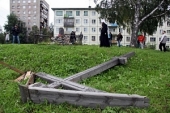 В Архангельске уничтожен поклонный крест
