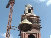 Установлен купол на колокольню будущего Спасского кафедрального собора