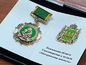 В Кузнецке медалью «Материнская доблесть» награждены 530 матерей    